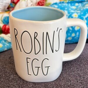 Rae Dunn Charming Blue and White Mug Robin’s Egg